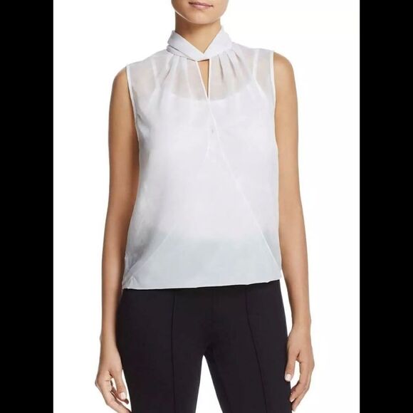 Kenneth Cole Crossover top in white splash. NWT - Picture 4 of 8